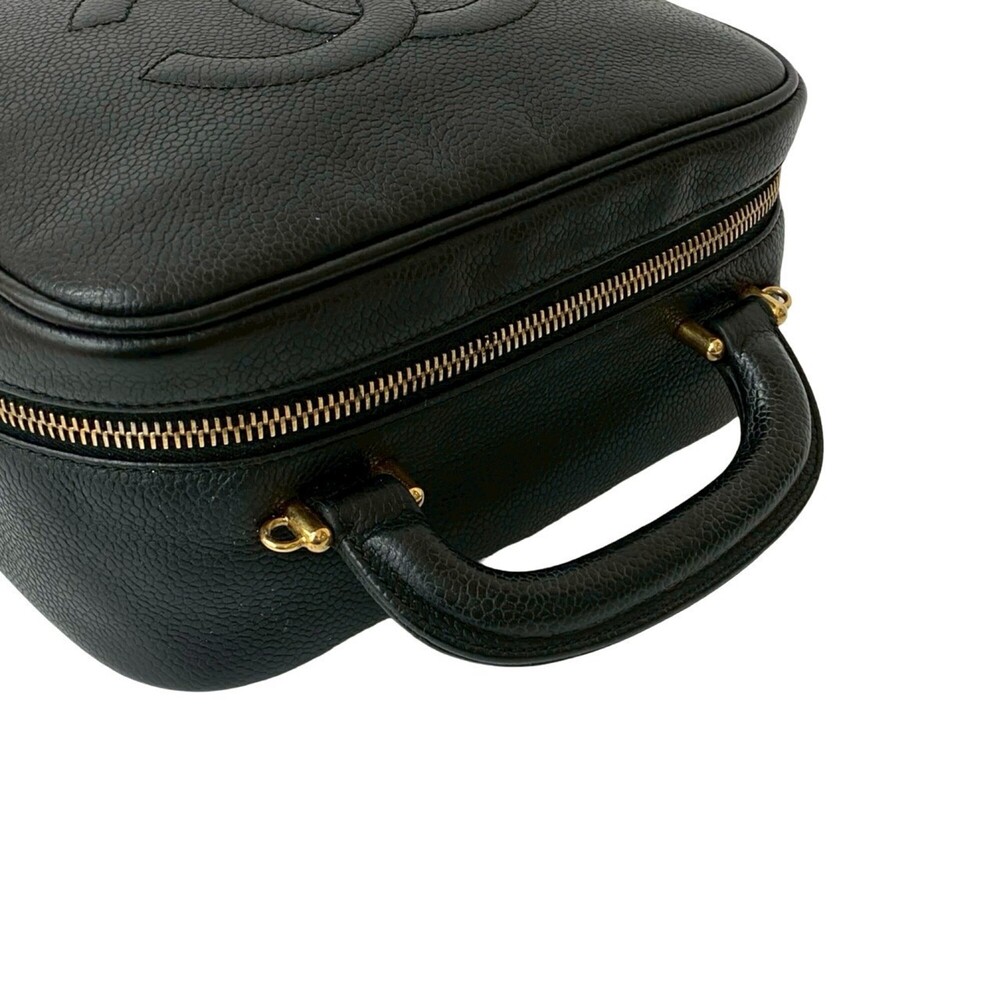 CHANEL Black Caviar Leather Logo Shoulder Bag - Picture 4 of 10